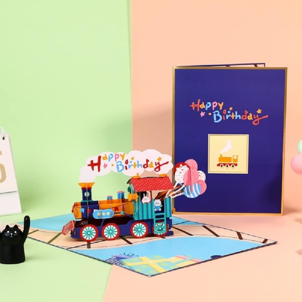 Syntymäpäiväkorttilahja lapsillesi, ystävillesi ja ystävillesi, 3D-ponnahdusikkuna