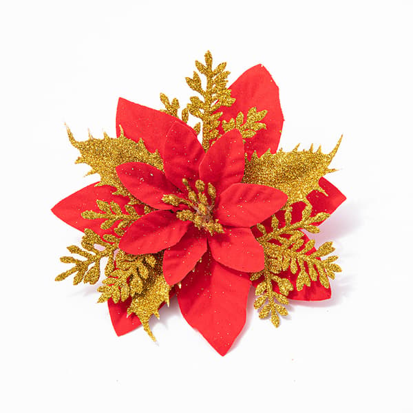 ##/Julgran Blomdekoration 6 st Glitterjulblommor##/