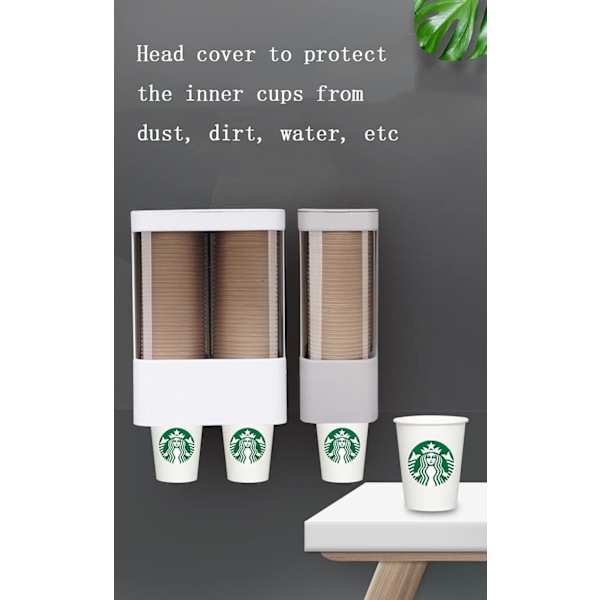 Vægmonteret Engangs Kopholder, Vanddispenser, Papir eller Plastik