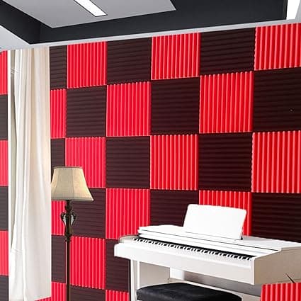2 kpl Punainen/musta Akustiikkavaahtopaneelit Kiila Studio