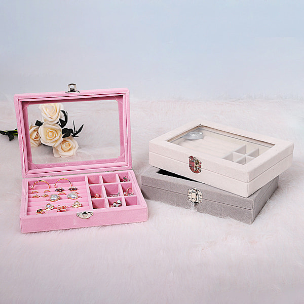 ##/Pink smykkeskrin, smykkeskrin, 20 * 15 * 5CM##/