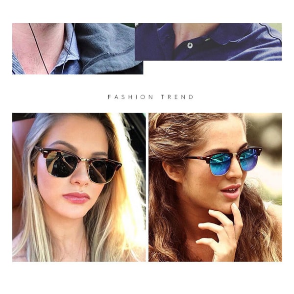 Amber-kehyksinen muovikehys / Ruskeat linssit Retro Round Semi Rimless