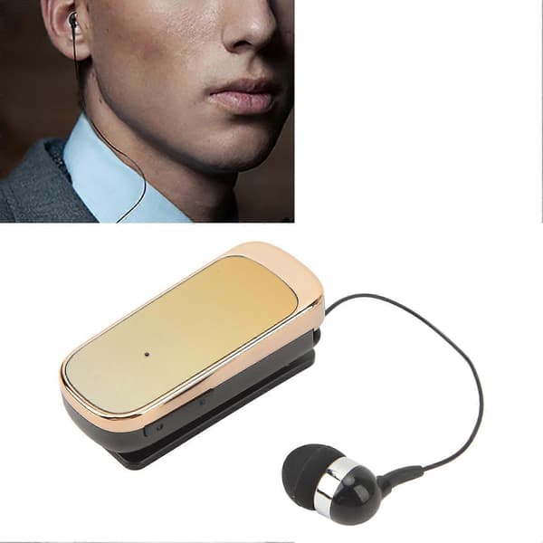 Infällbara trådlösa hörlurar Bluetooth 5.2 Hörlurar Clip On Bekvämt headset för utomhussporter Körning Gradient Gul