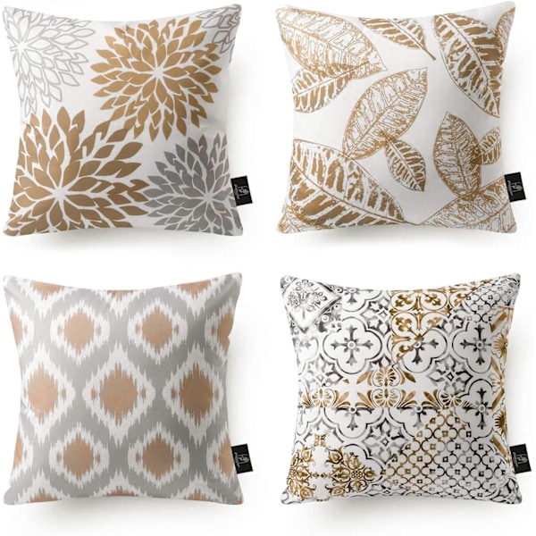 ##/Stykke Dekorativ Putetrekk, Blå og Svart, 45x45cm, Kaffe##/