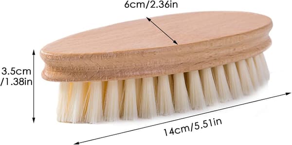 Träklädborste med Mjuk Fiberull, Hållbar Skrubbhand