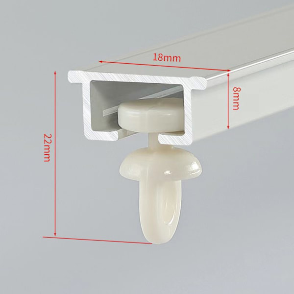 ##/1-spårs enkel aluminium innerlöpande beslag utdragbar takmontering##/