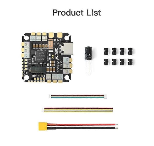9g 25.5x25.5mm GEPRC GTAKER G4 45A AIO Flygkontroller OSD Integrerad med 45A 4in1 Borstlös ESC