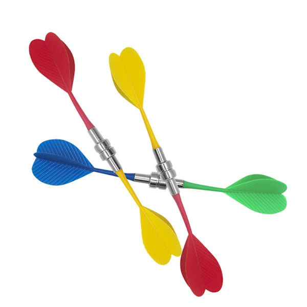 ##/12 st Magnetiska Dartpilar Säkra Ersättningsdartar Inomhusspel Målskivor Tillbehör 5 Färger Mix (Grön Röd Gul Blå)##/