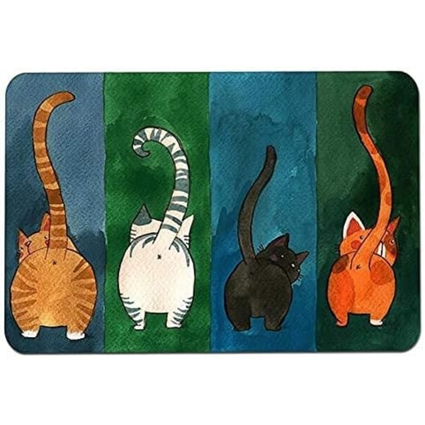 Welcome Door Mat, Cat Pattern Welcome Doormat, Non-Slip Doormat