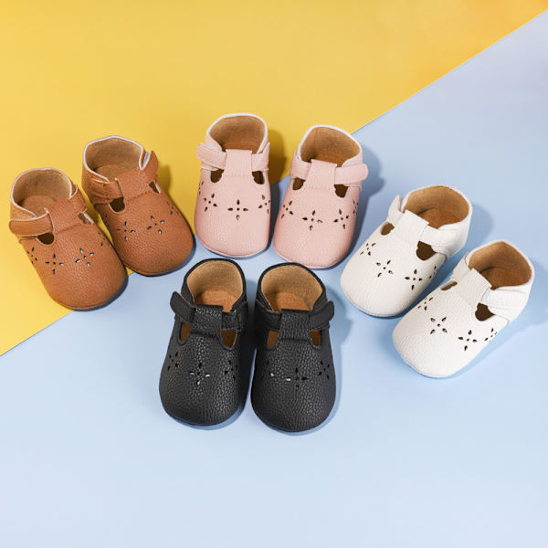 Babyflickor Sneakers PU-Läder Halksäkra Sommar Spädbarn Första Stegen