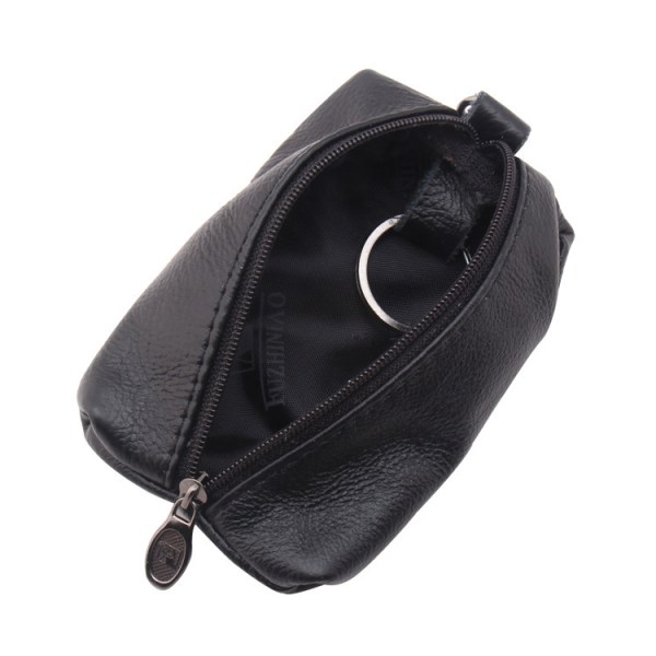 Unisex Nyckelhållare i äkta läder, plånboksfodral, väska, nyckelring