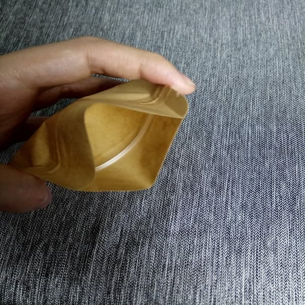 100 st 9 * 14 cm Påse Kraftpapper Dragkedjepåsar med Fönster Min
