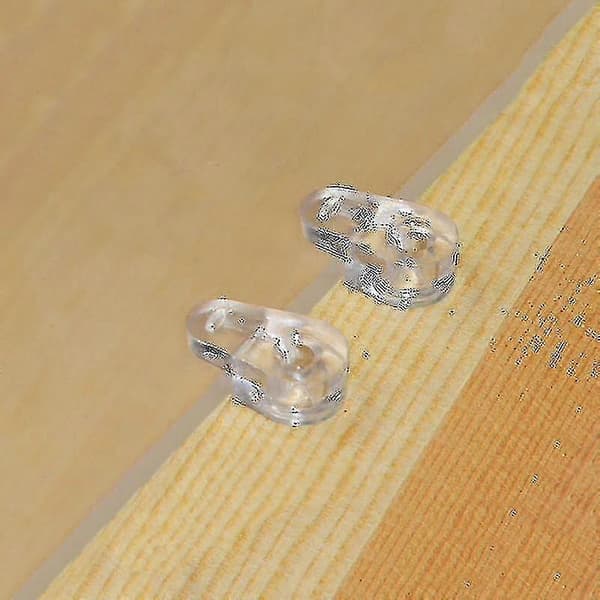 100 st Plastglasfäste Transparent Spegelskåp Fixeringsklämmor -ych
