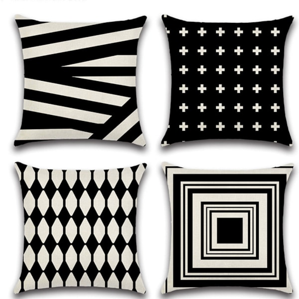 ##/(4 st) Geometriska kuddfodral 45*45cm##/