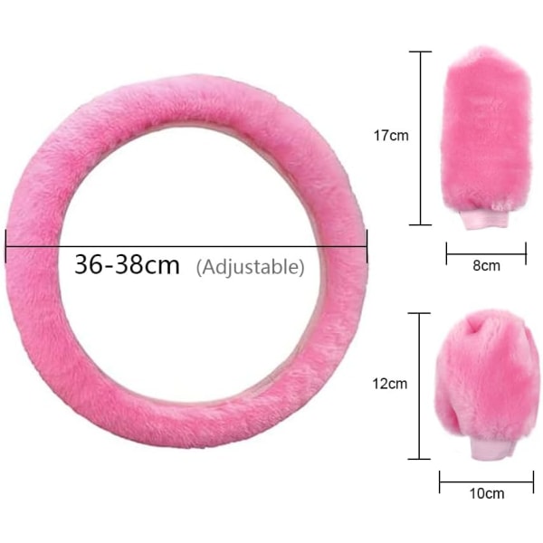 3-pack rattstyrningsöverdrag för bil, halkfritt, elastiskt, universellt