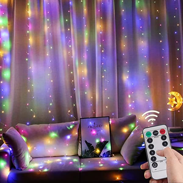 LED ljusslingor ljusgardin 3×3 m ljusslingor gardinljus