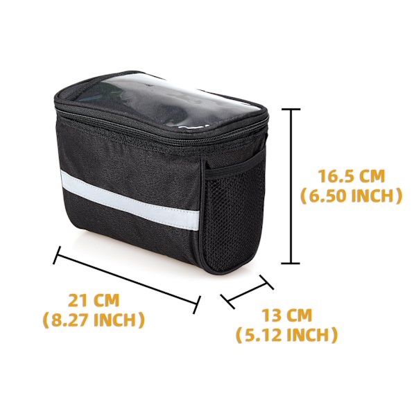 Styrbag för landsvägs- och mountainbike, 1 styck, svart