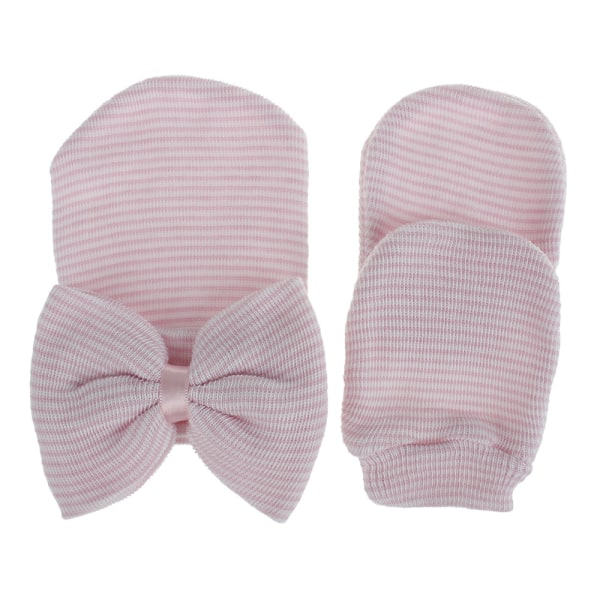 Newborn baby hat og luffer, 1 hatte og 1 par luffer til babyer