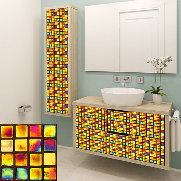 Kakeldekaler mosaik kakeldekaler i ett set om 10