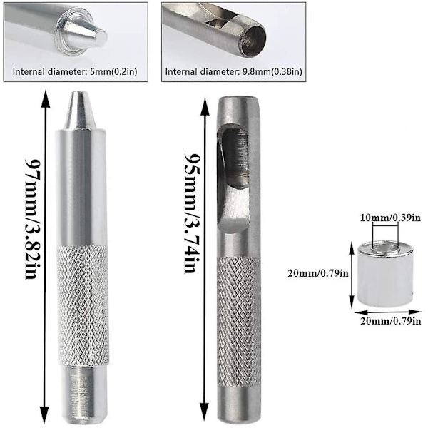 Grommet-silmukkapakkaus, 100 sarjaa silmukoita 12 mm, Pressuhuovan korjaus