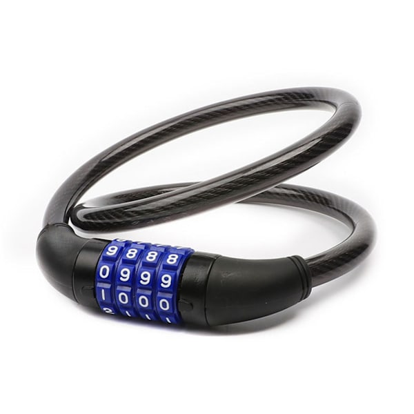 ##/Svart kombinationscykellås, 0,8 meter##/