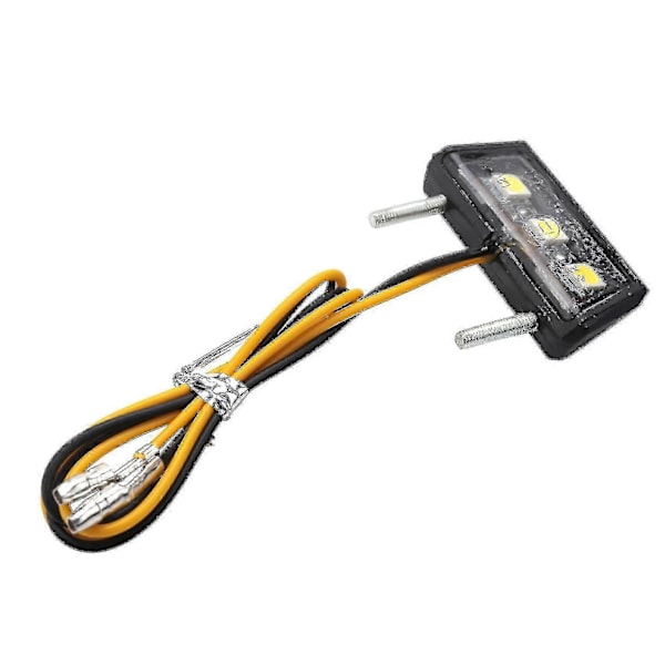 Motorcykel Dekorativ LED Baglygte Nummerpladelys Hvid bd