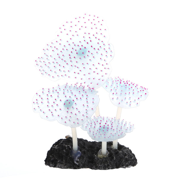 Glødende Kunstig Sopp Akvariumplante Dekor Ornament
