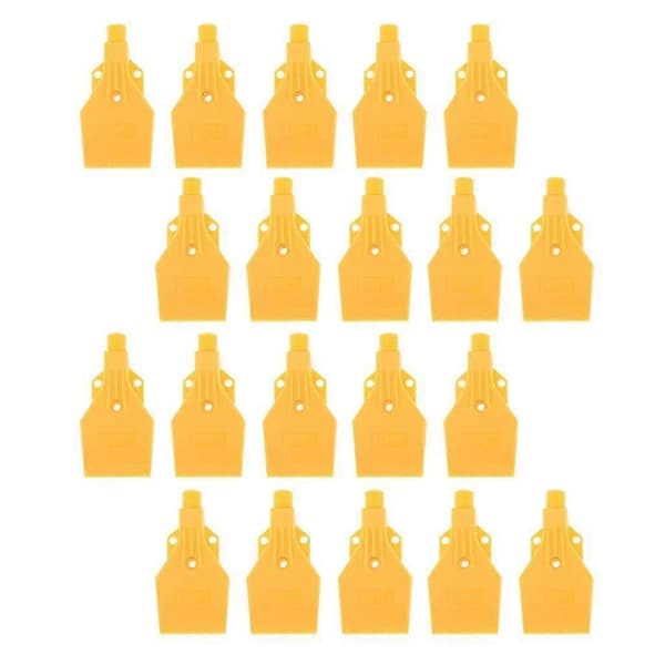 20x Platt Vind Jet Luftblåsare Luftmunstycke Spray 3 Hål 1/4\" Bspt Gul
