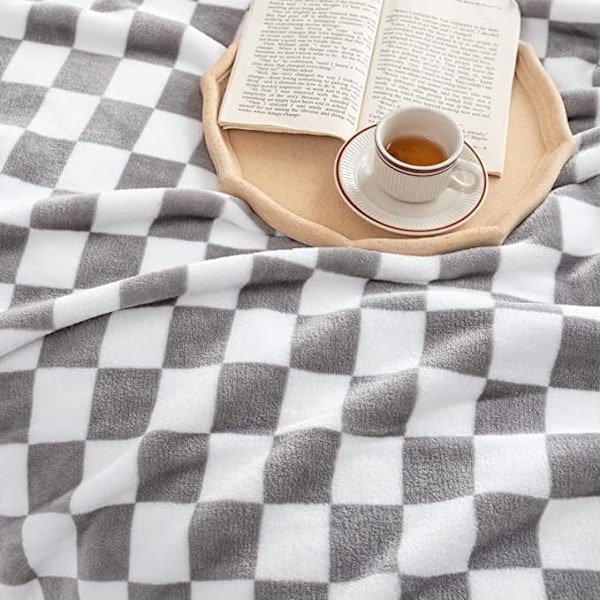 ##/Grå Mjuk Filt Flanell Soffa Filt Mjuk (70x100 cm)##/