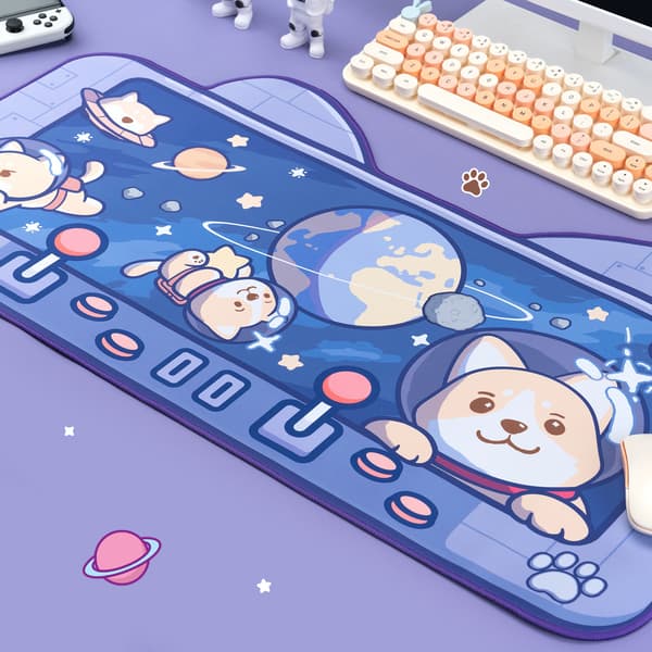 Space Dog Extra Large -hiirimatto, 72×40 cm
