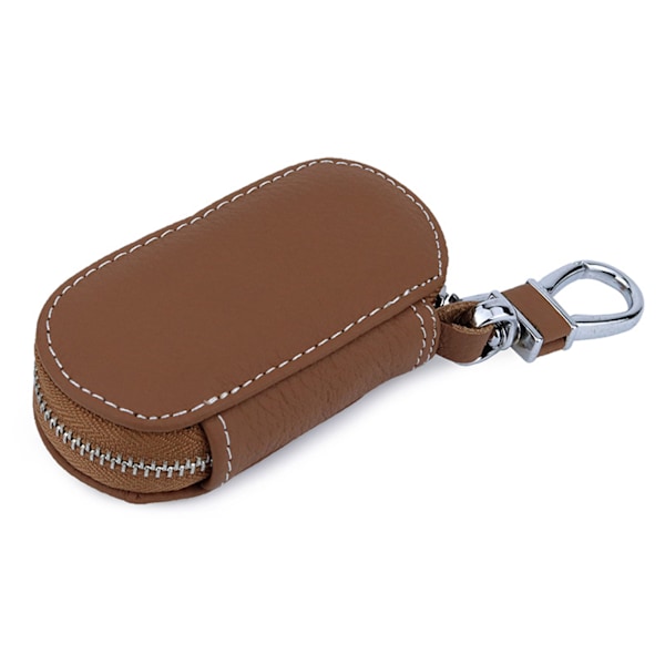 ##/Lädernyckel fodral med blixtlås##/