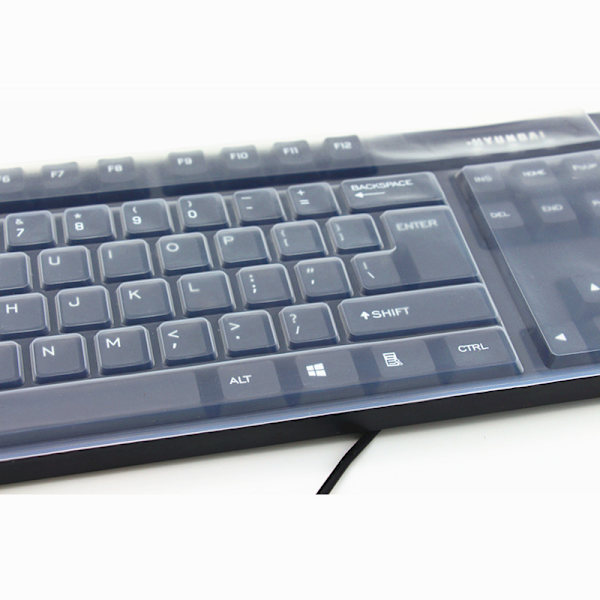 Universal Transparent Støv- og Vandafvisende Silikon Tastaturbeskytter Pro