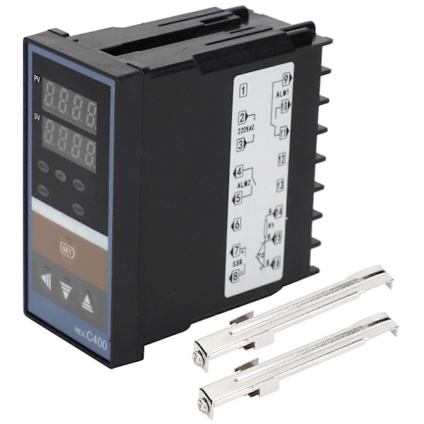BERM Digitalt Display Temperaturmåler Høy Nøyaktighet Termometer REX-C400FK02-V x DA
