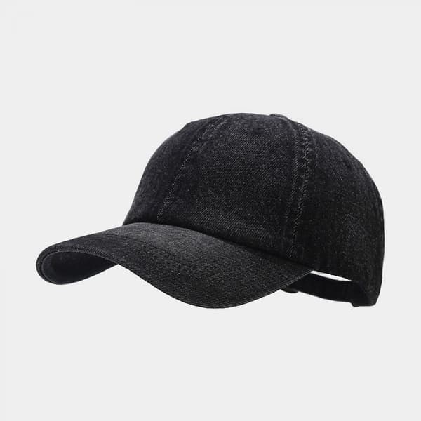 Musta baseball-lippalakki Unisex Säädettävä