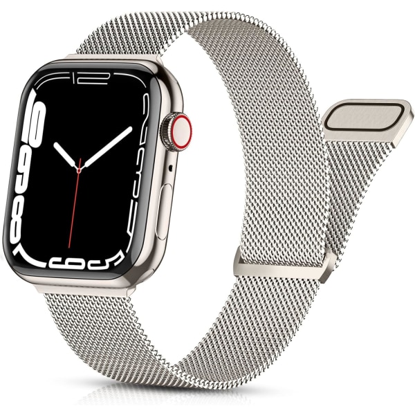 Stjernefarget metallreim kompatibel med Apple Watch-reim 42/44/4