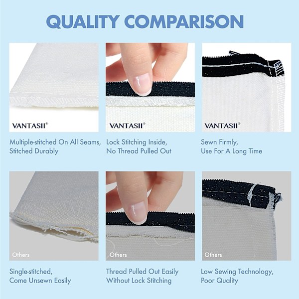 Pakke med 15 (Beige, Farget Glidelås, 20 x 14 cm) Blanke Bomullsposer C