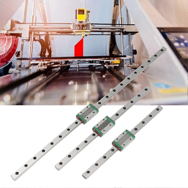 MGN12 MGN12H Guide Glideblokk Miniatyr Sterkt Lager Stål Høy Hardhet Lineær Glideskinne for 3D-skriver 1