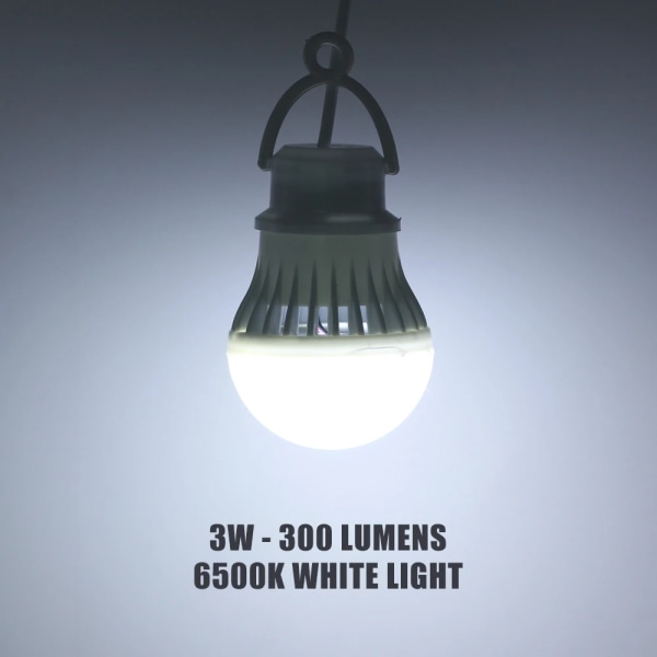 5 kpl 3W USB virralla toimiva LED-lamppu, 300lm 6500K kannettava lähiverkko