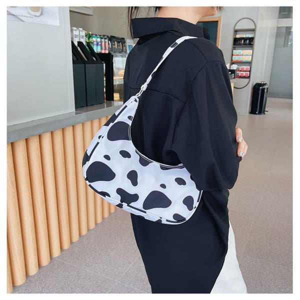 ##/Skuldertaske, moderigtig armhule taske, ko mønster##/