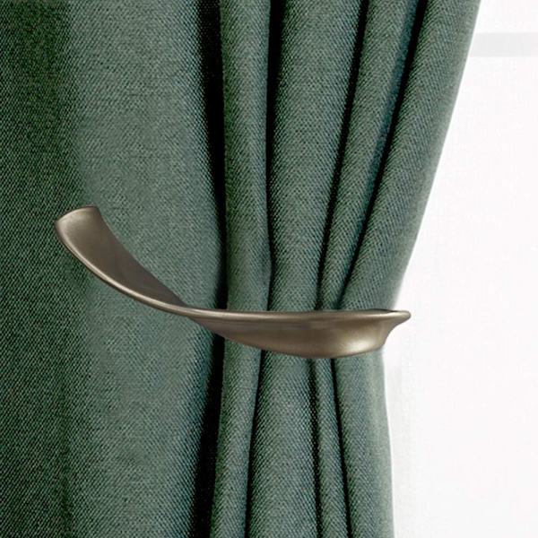 ##/Gardinstenger i aluminiumlegering, 2 stk, dekorative##/
