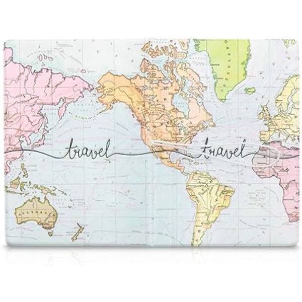 Passportskrinn (Kartmønster, 14*10cm) - PVC og Plast