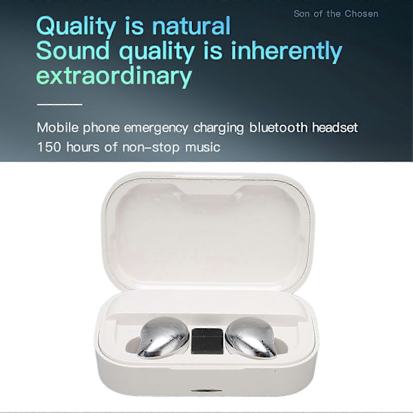 Bluetooth Ørepropper Stereo Støyreduserende Vanntett Digital Strømdisplay Trådløse Øretelefoner med Ladeetui
