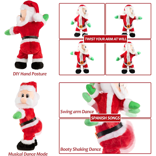##/Twerking Tomte, 14\" Tomtedock Animated Jul Leksaker Sjungande Sp##/