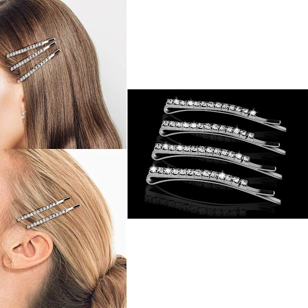 ##/10 STK Klar Rhinestone Bobby Pins Små Kristall Bobby Pins##/