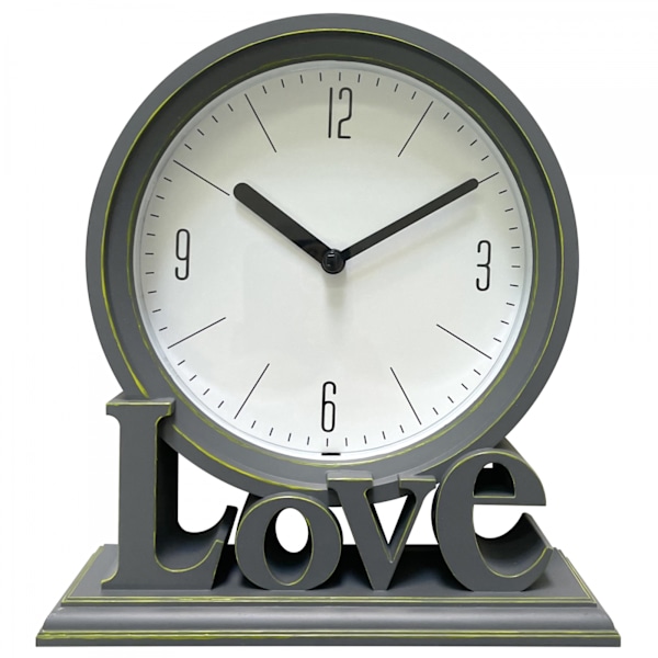 ##/Bordsklocka hållbar skrivbordsklocka tyst klocka LOVE dekorativ klocka##/