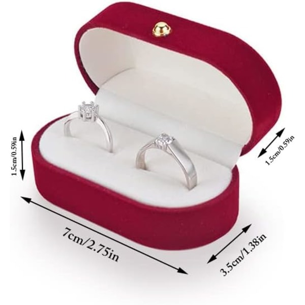 1 stk Velvet Ring Box, Elegant Ring Box, Øredobber Smykker Oppbevaring