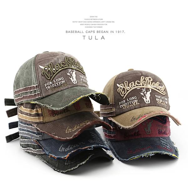 Sommercap Vintage Bomuld Baseball Cap Unisex Distressed Sna