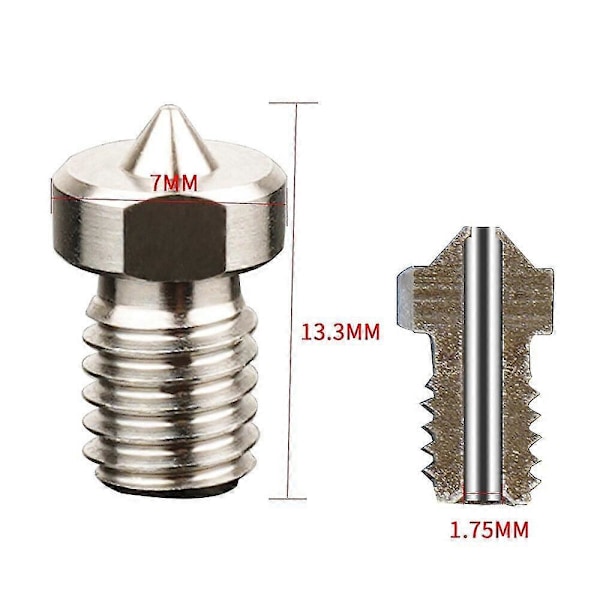 KINGROON 3D Printer Tilbehør TC4 Høj Kvalitet E3D Titanium Legering Dyse 0.2mm Høj Temperatur