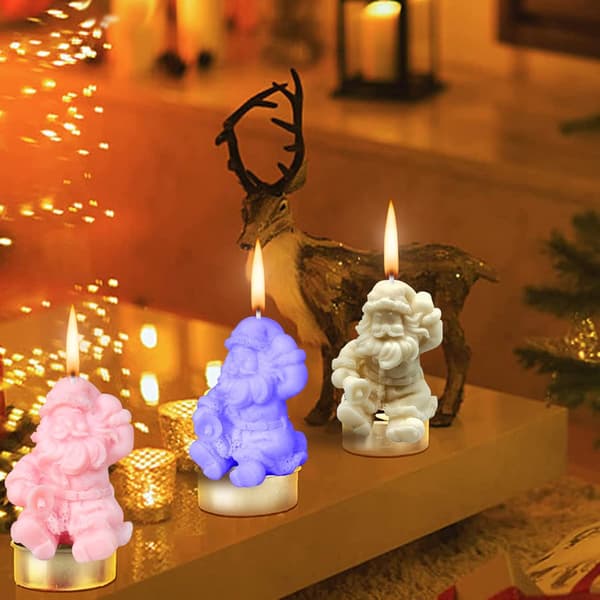 ##/Tomteform i Silikon för Julstearinljus, Aromaterapi##/