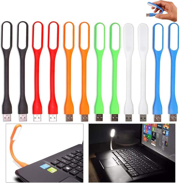 12 kpl USB LED-valoa, Mini USB Joustava LED, Kirjanlukuvalo